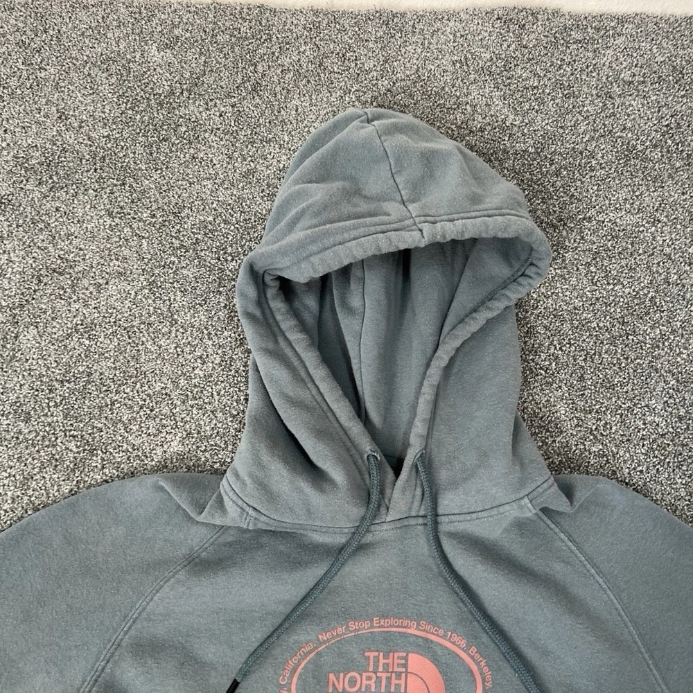 The North Face Hoodie Womens Large Gray Logo Pullover Sweatshirt - Picture 4 of 8